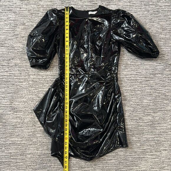 NWT RHODE PIA Mini Dress Patent Black Size 8 - Picture 9 of 16
